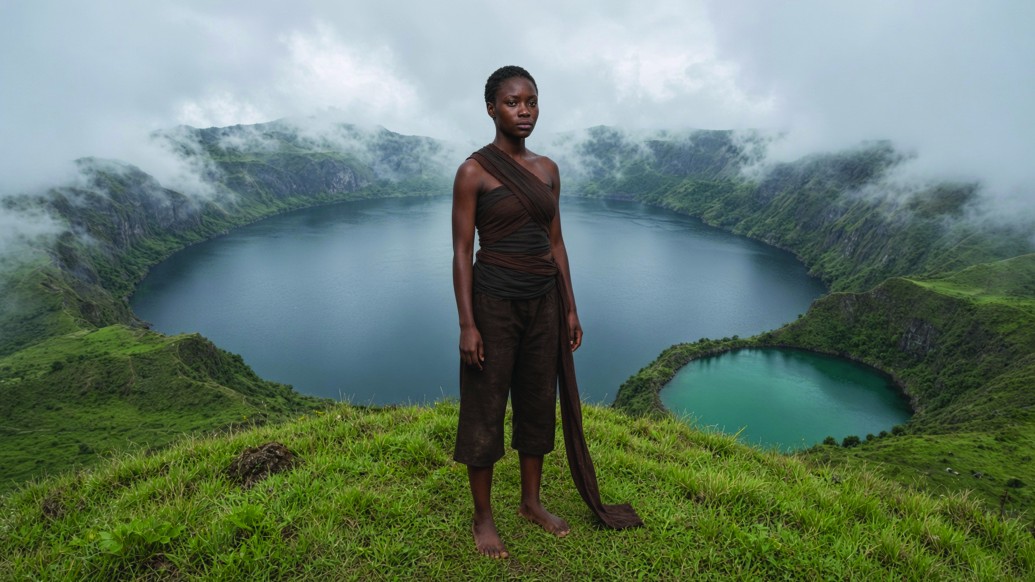 Nya Nyongo above the fog-covered Twin Muanenguba Lakes — lake ambience visual