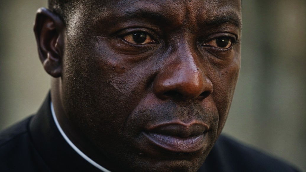 Close-up: Peter in clerical collar